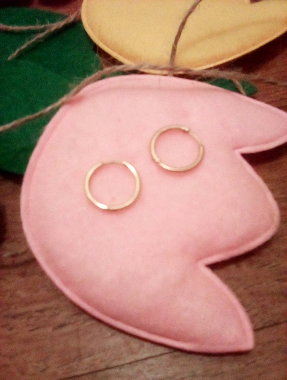 Delicate Small Mini Gold Hoop Earrings - 18kt Gold Plated 925 Sterling Jewelry - Picture 2 of 4